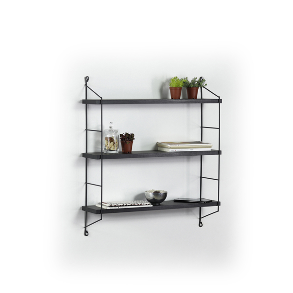 წიგნის თარო Rafevi MT191105 Neelix Triple Shelf, Bookshelf, Black