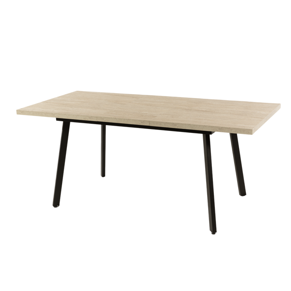 Expandable Table Comfort Room TGT-LINI/TRAVERTIN, Wood/Black