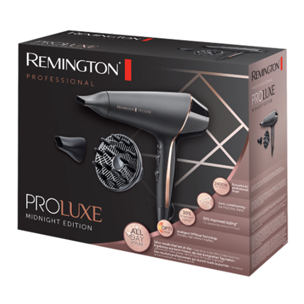 თმის საშრობი Remington AC9140B PROLuxe Midnight, 2400W, Hair Dryer, Black