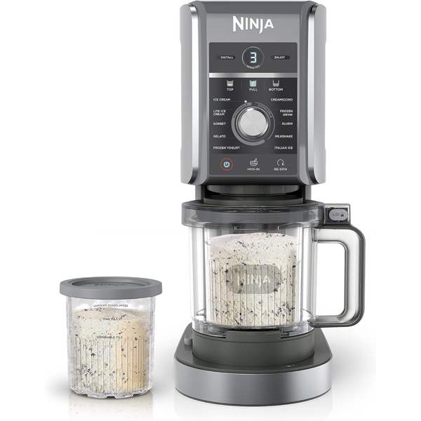 ნაყინის აპარატი Ninja NC501EU, 800W, 709ML, Ice Cream Maker, Grey