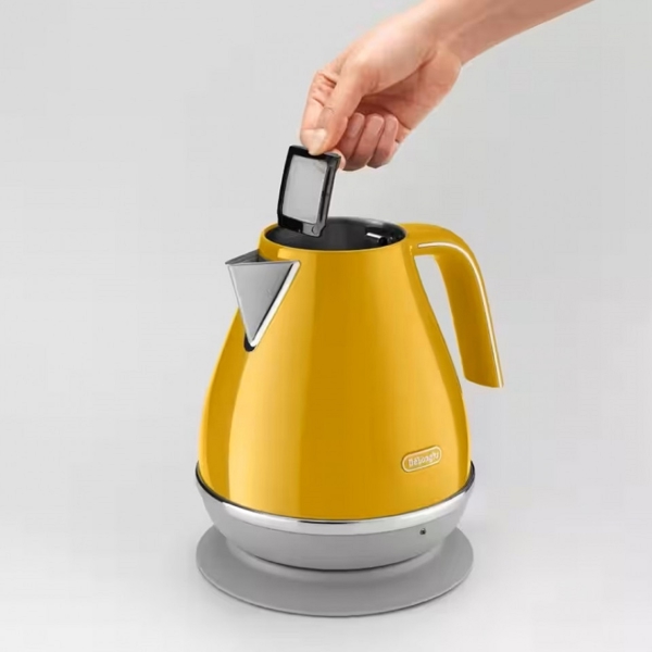 ელექტრო ჩაიდანი DeLonghi KBOC2001.Y, 2000W, 1.7L, Electric Kettle, Yellow