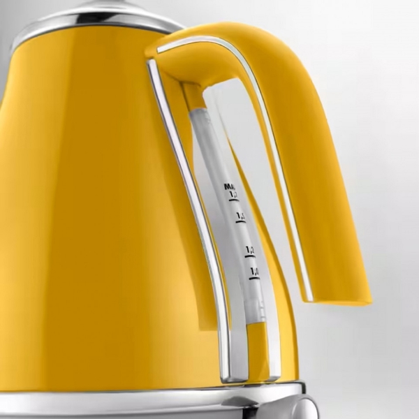 ელექტრო ჩაიდანი DeLonghi KBOC2001.Y, 2000W, 1.7L, Electric Kettle, Yellow