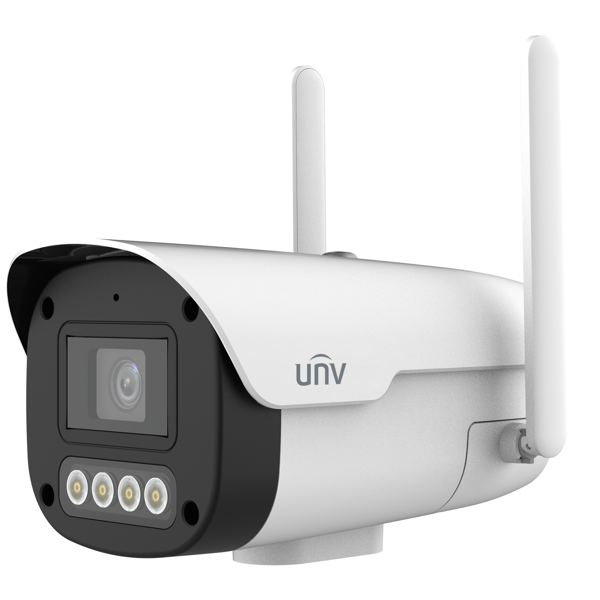 ვიდეო სათვალთვალო კამერა Uniview IPC2A14LP-ADF40KC-4G-E, 4MP, 4G Fixed Dual-light Bullet Network Camera, White