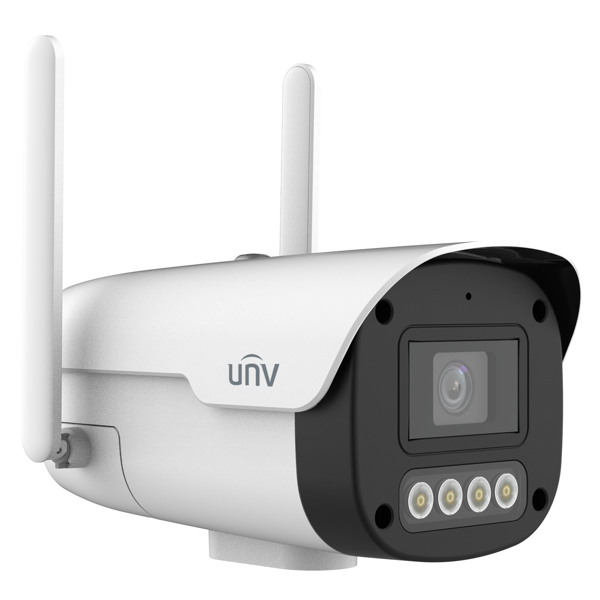 ვიდეო სათვალთვალო კამერა Uniview IPC2A14LP-ADF40KC-4G-E, 4MP, 4G Fixed Dual-light Bullet Network Camera, White