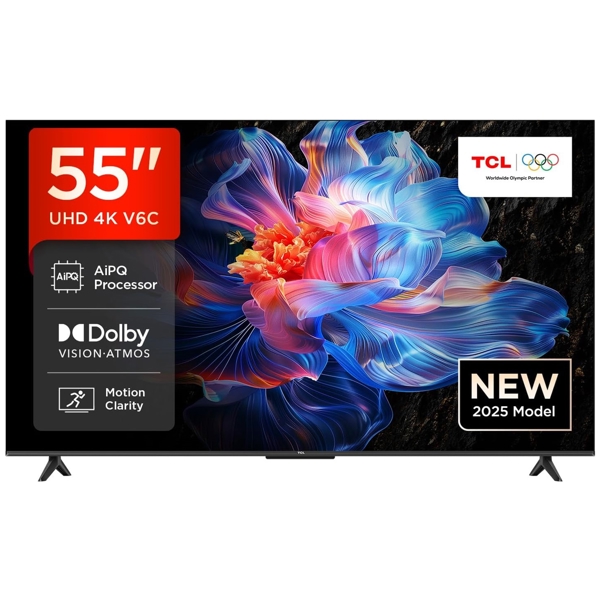 ტელევიზორი TCL 55V6C, 55", 4K UHD, HDMI, USB, BT, WIFI, Black