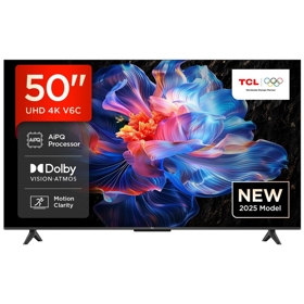 ტელევიზორი TCL 50V6C, 50", 4K UHD, HDMI, USB, BT, WIFI, Black
