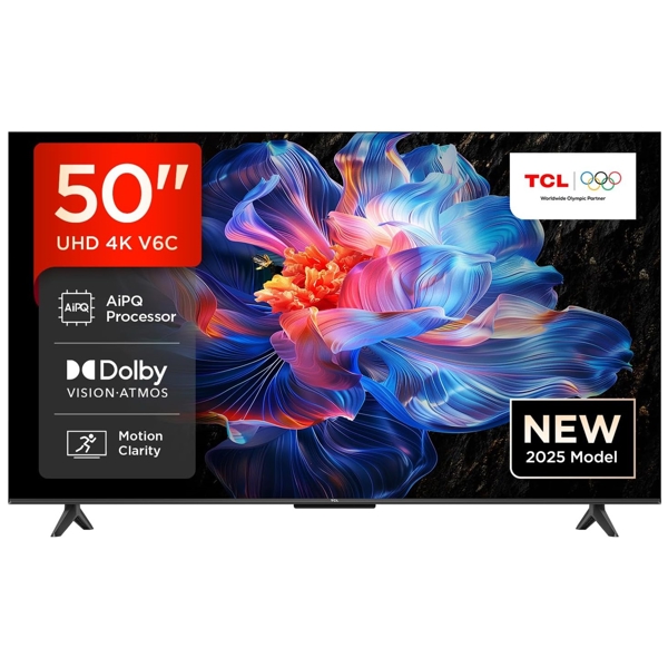 ტელევიზორი TCL 50V6C, 50", 4K UHD, HDMI, USB, BT, WIFI, Black
