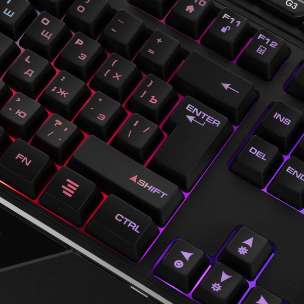 კლავიატურა 2E 2E-KG315UBK_AK KG315, Wired, USB, RGB, Gaming Keyboard, Black