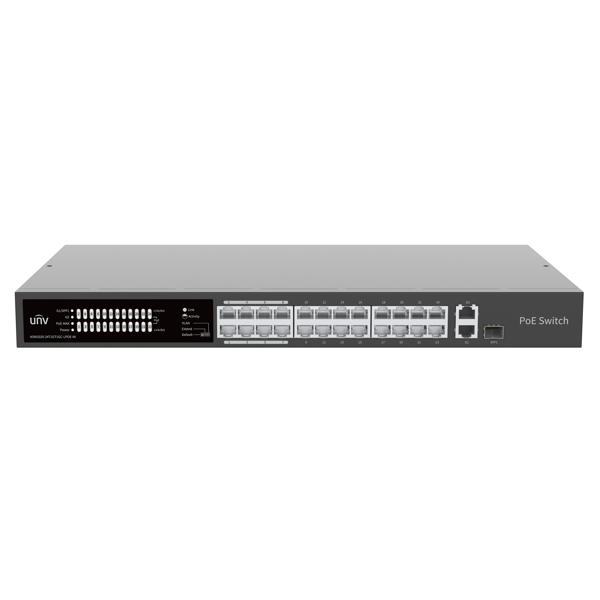 Switch Uniview NSW2020-24T1GT1GC-LPOE-IN, 24-Port, PoE, Black
