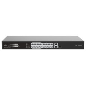 Switch Uniview NSW2020-16T1GT1GC-LPOE-IN, 16-Port, PoE, Black