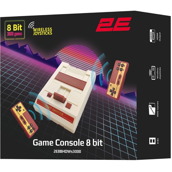 სათამაშო კონსოლი 2E 2E8BHDWS3000, HDMI, Gaming Console, White/Red
