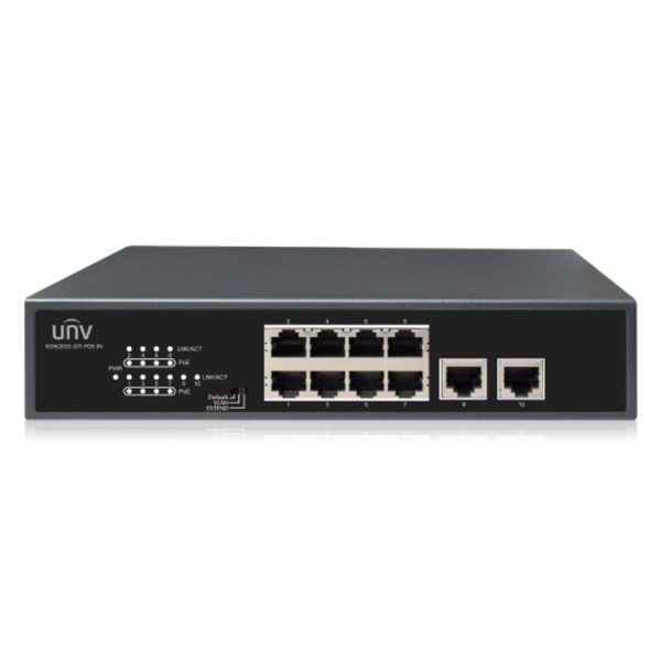 PoE+ Switch Uniview NSW2010-10T-PoE-IN, 10-Port, Black
