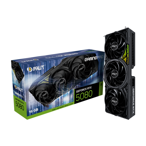 Graphic Card Palit NE75080019T2-GB2031A GamingPro, RTX5080, 16GB, 256Bits, DP, HDMI, Black