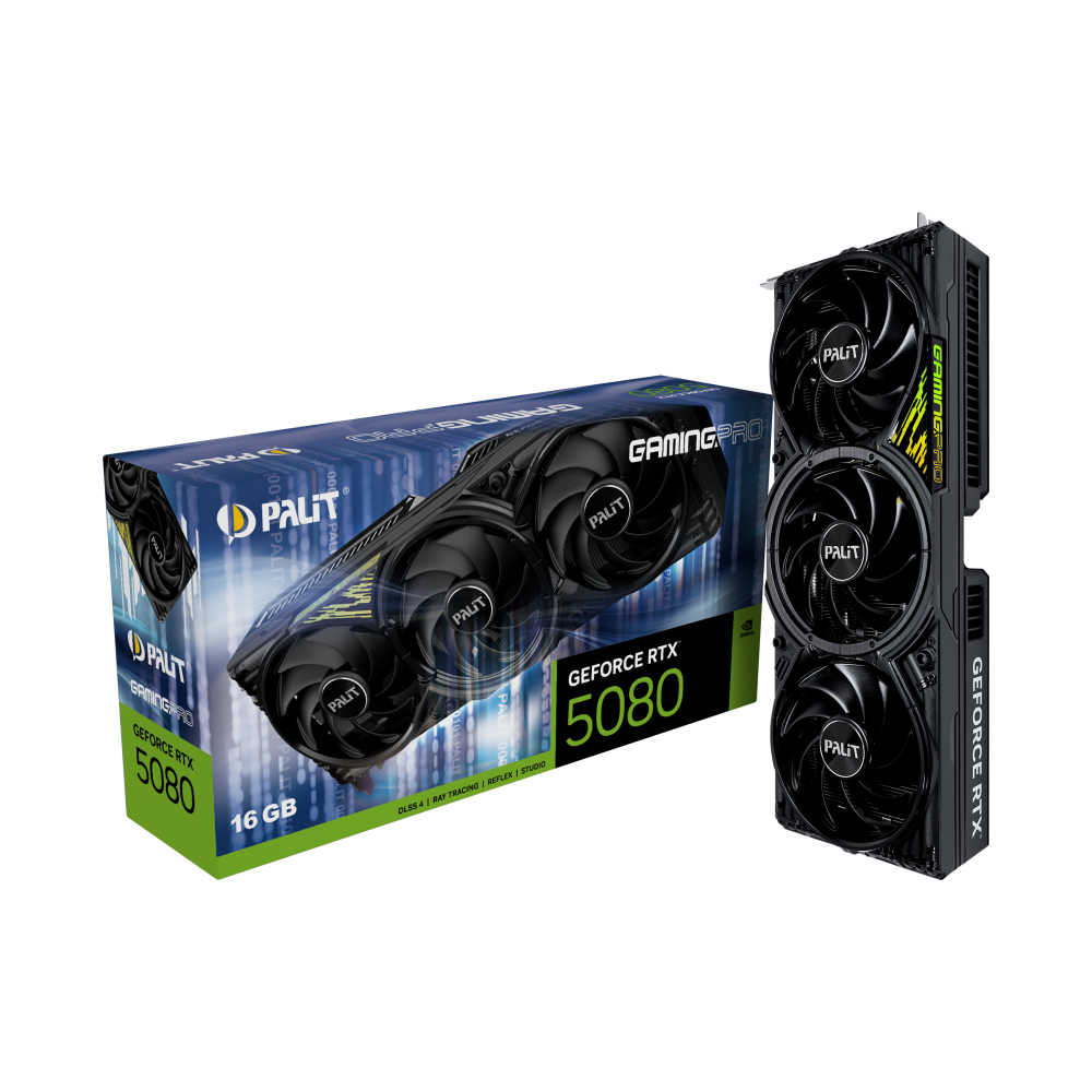 Graphic Card Palit NE75080019T2-GB2031A GamingPro, RTX5080, 16GB, 256Bits, DP, HDMI, Black