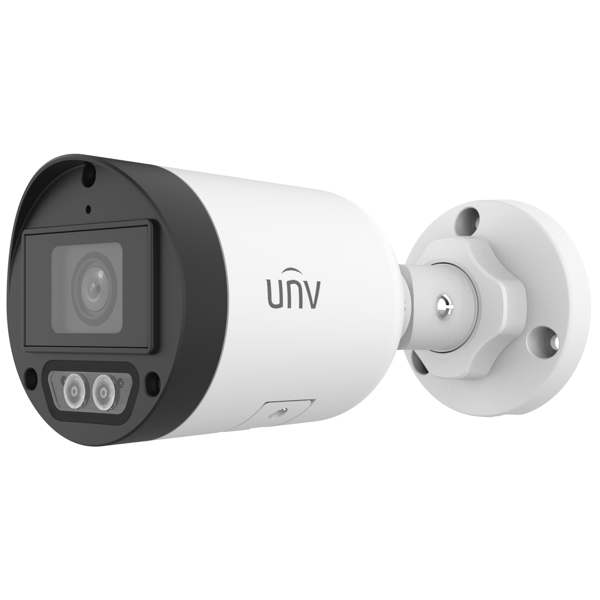ვიდეო სათვალთვალო კამერა Uniview IPC2122LB-AF28K-WL, 2MP, Fixed Warm Light Bullet Network Camera, White