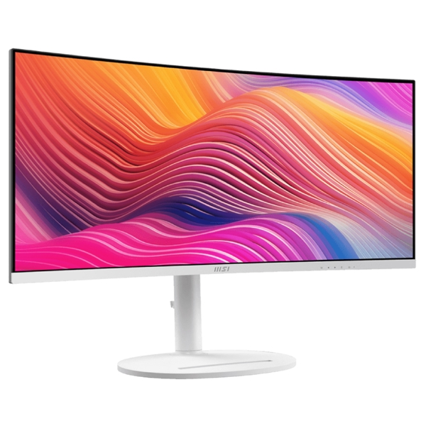 Curved Monitor MSI 9S6-3PC59H-021 Modern MD342CQPW, 34", UWQHD, VA, HDMI, DP, USB-C, USB, 3.5mm, White
