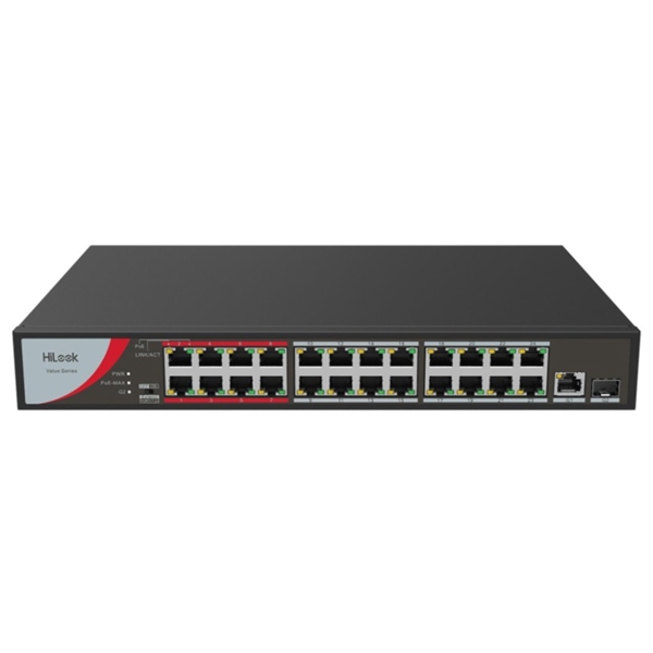 PoE+ Switch HiLook NS-0326P-230, 24-Port, Black