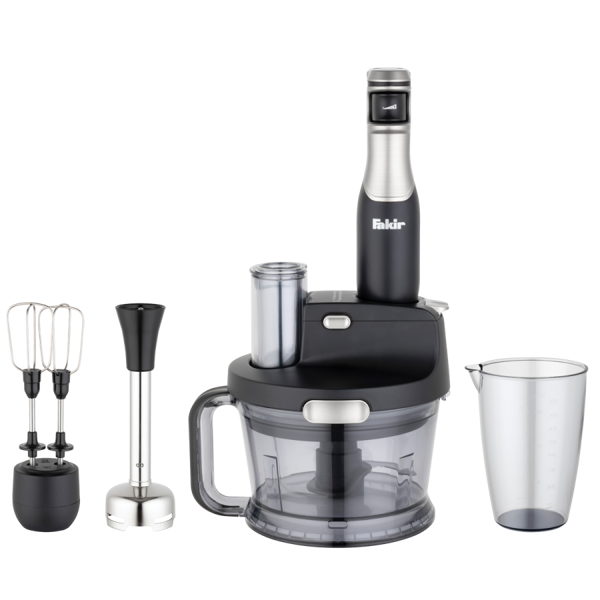 ხელის ბლენდერი Fakir 8682511903463 Speed Quadro, 1000W, 1.5L, Hand Blender, Black/Silver