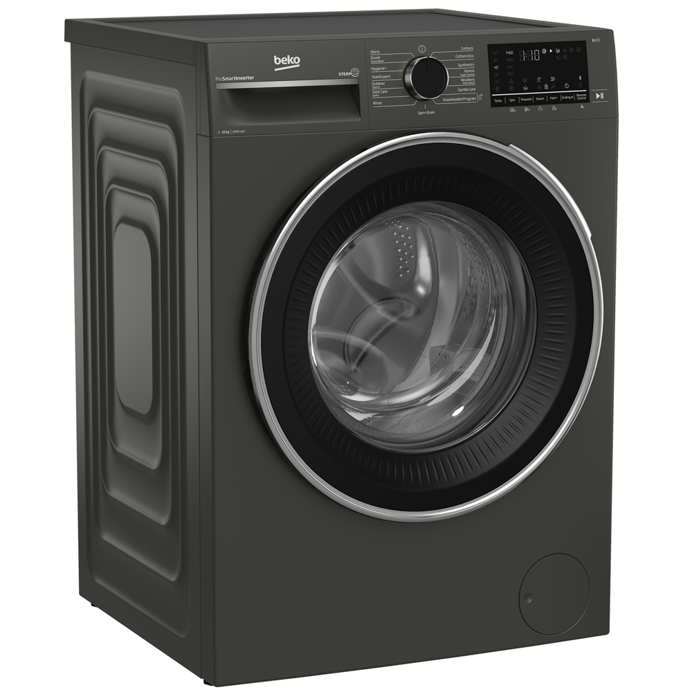 სარეცხი მანქანა Beko B3WFT51042MG B300, 10Kg, A+++, 1400Rpm, 76Db, Washing Machine, Gray