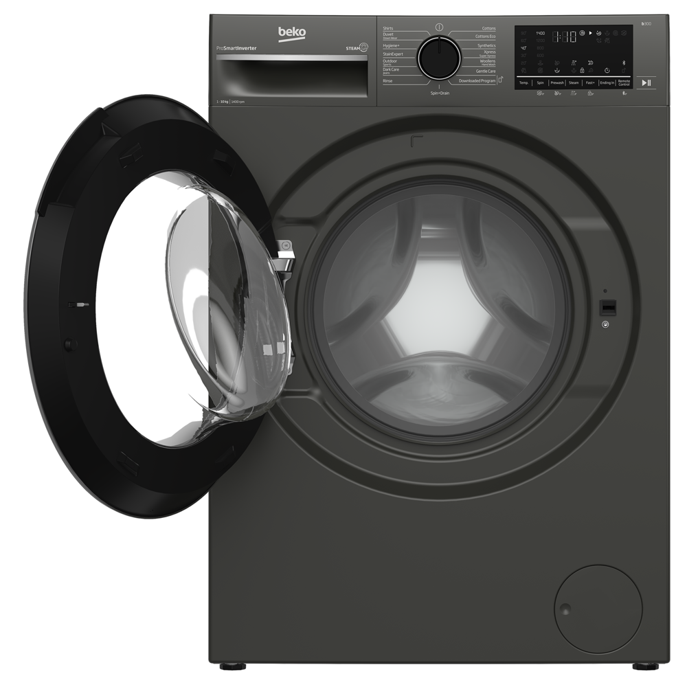 სარეცხი მანქანა Beko B3WFT51042MG B300, 10Kg, A+++, 1400Rpm, 76Db, Washing Machine, Gray