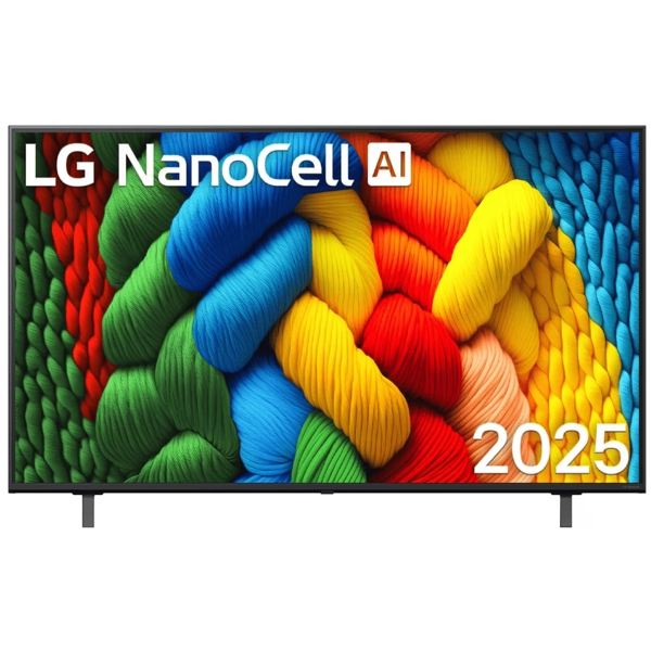 TV LG 55NANO80A6B.AMCN 4K NanoCell, 55", 4K UHD, Smart TV, USB, HDMI, BT, WIFI, Black