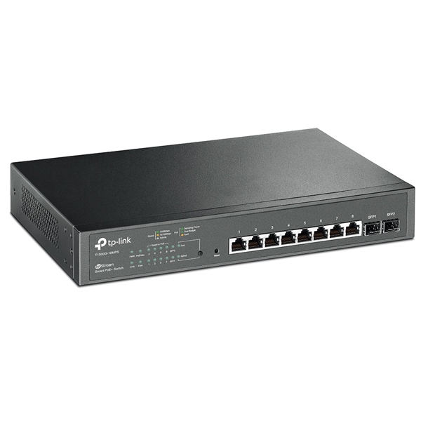 POE+Switch TP-Link T1500G-10MPS, 8-Port Gigabit, Black