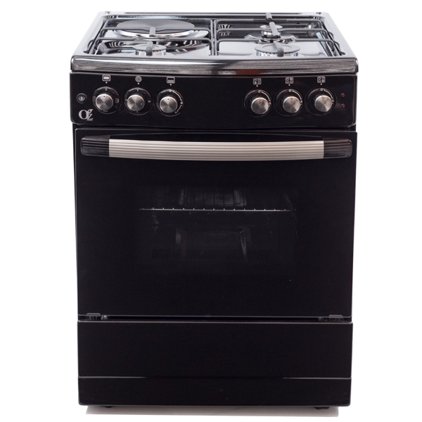 Gas Cooker Oz OM 6031 BL FFD, 3Gas+1Electric, Black