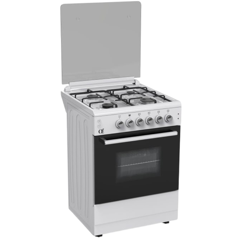 გაზქურა Oz OE 6040 W FFD, 4 Gas, Gas Cooker, White