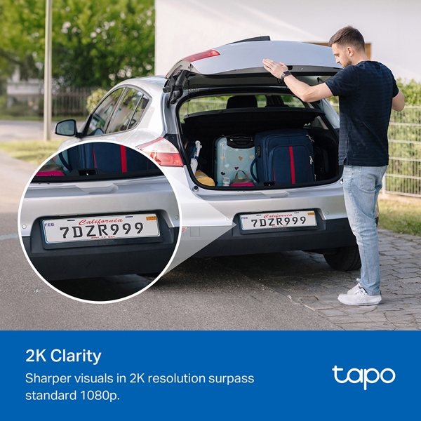 ვიდეო სათვალთვალო კამერა TP-Link Tapo C410 KIT, 3MP, Solar-Powered Security Camera Kit, White