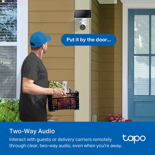 ვიდეო სათვალთვალო კამერა TP-Link Tapo C410 KIT, 3MP, Solar-Powered Security Camera Kit, White