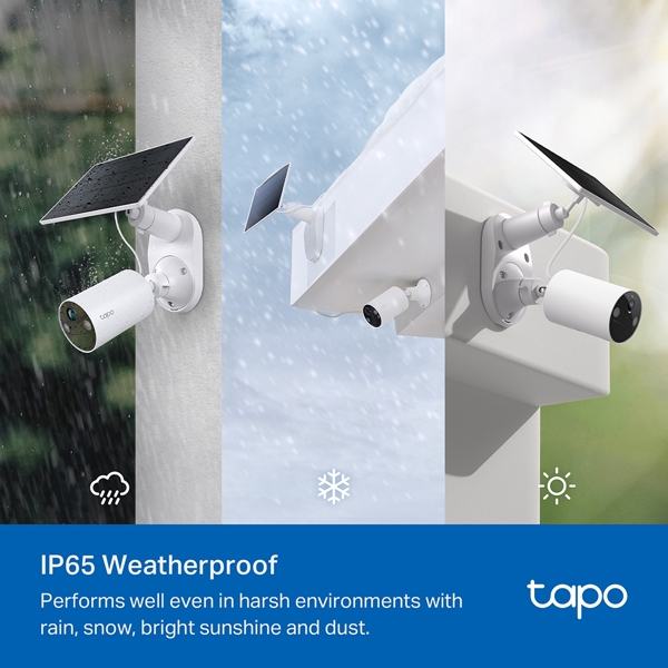 ვიდეო სათვალთვალო კამერა TP-Link Tapo C410 KIT, 3MP, Solar-Powered Security Camera Kit, White