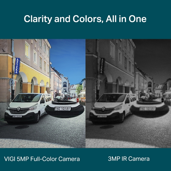 ვიდეო სათვალთვალო კამერა TP-Link VIGI C350(4mm), 5MP, Full-Color Bullet Network Camera, White