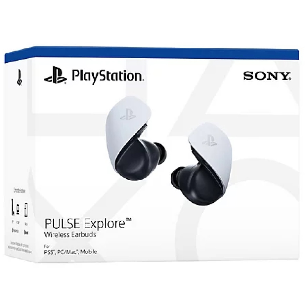 ყურსასმენი PlayStation 0711719573005 PULSE Explore, Earbuds, Wireless, Bluetooth, USB-C, White/Black