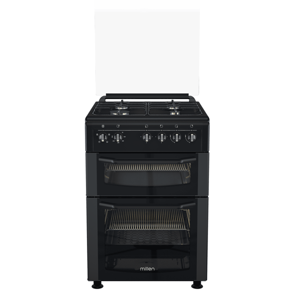 Gas Cooker Millen DS6314GAZB, 4 Gas, Black