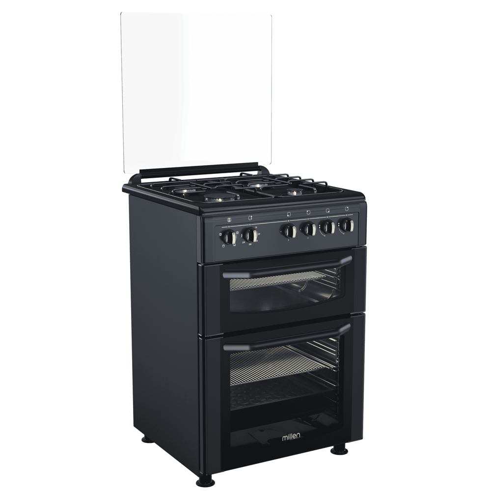 Gas Cooker Millen DS6314GAZB, 4 Gas, Black