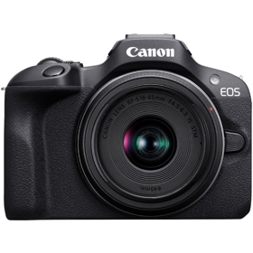 ციფრული ფოტოაპარატი Canon 6052C034AA EOS R100 RF-S 18-45 IS STM, Wi-Fi, Bluetooth, Digital Camera, Black