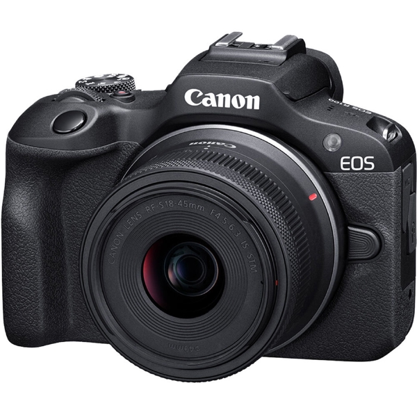 Digital Camera Canon 6052C034AA EOS R100 RF-S 18-45 IS STM, Wi-Fi, Bluetooth, Black