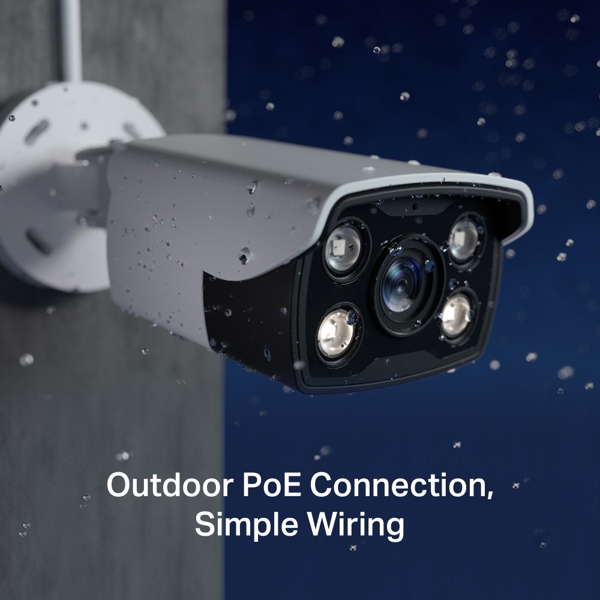 ვიდეო სათვალთვალო კამერა TP-Link VIGI C340(6mm), 4MP,  Full-Color Bullet Network Camera, White