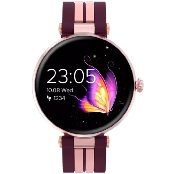Smart Watch Canyon CNS-SW61BR Semifreddo SW-61, 1.19", Bluetooth, Red/Gold
