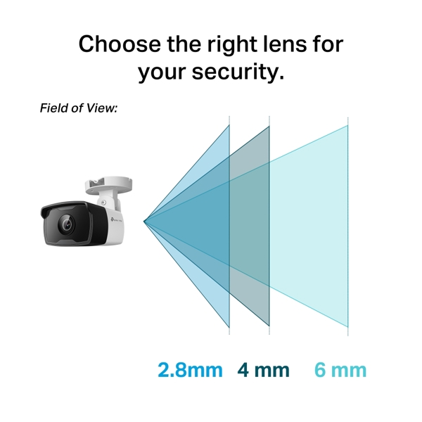 ვიდეო სათვალთვალო კამერა TP-Link VIGI C330I(6mm), 3MP, IR Bullet Network Camera, White