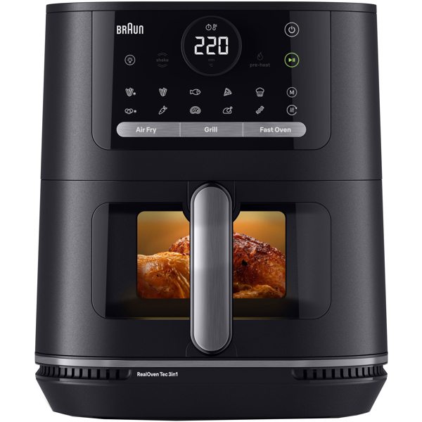 აეროგრილი Braun HF5073IBK MultiFry 5, 2000W, 6L, Air Fryer, Black