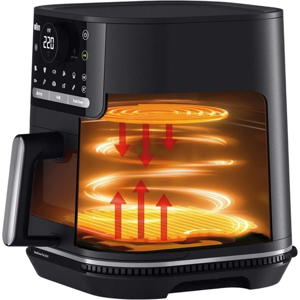 აეროგრილი Braun HF5073IBK MultiFry 5, 2000W, 6L, Air Fryer, Black