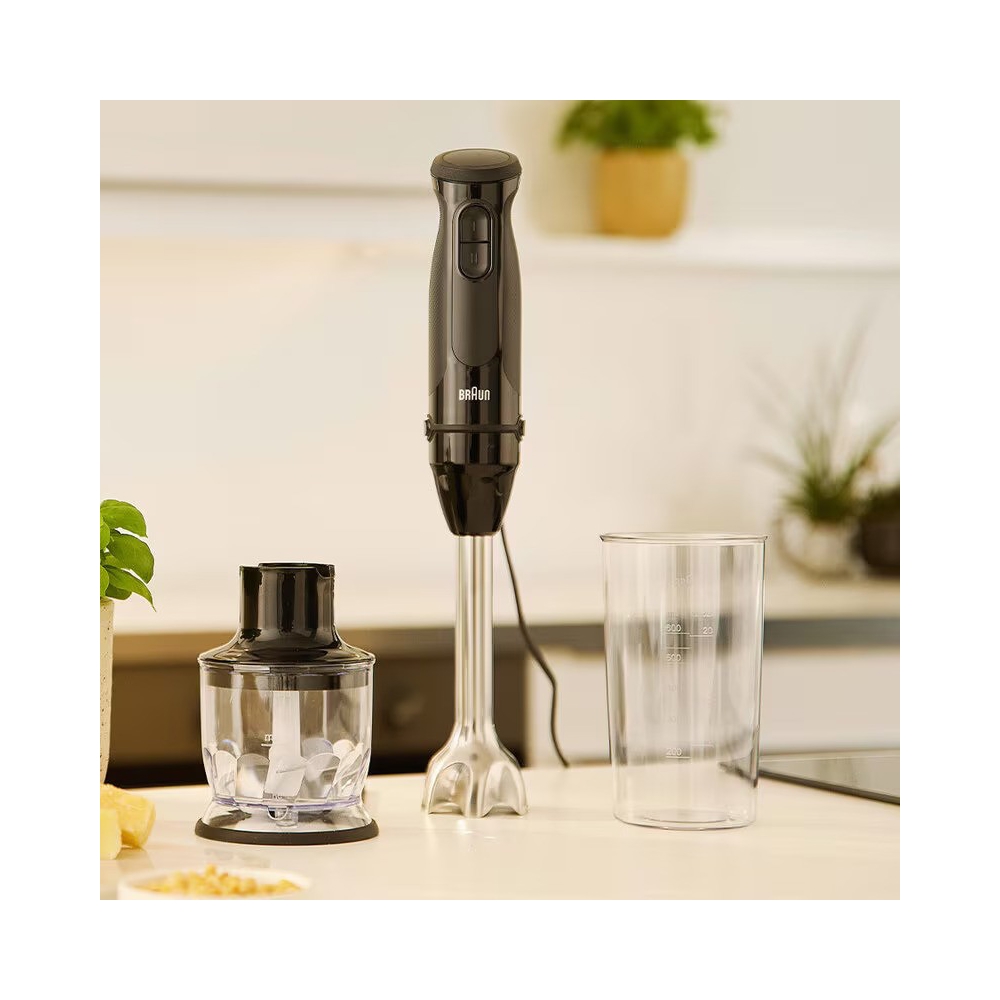 ხელის ბლენდერი Braun MQ30201MBK MultiQuick 3, 900W, 600ML, Hand Blender, Black