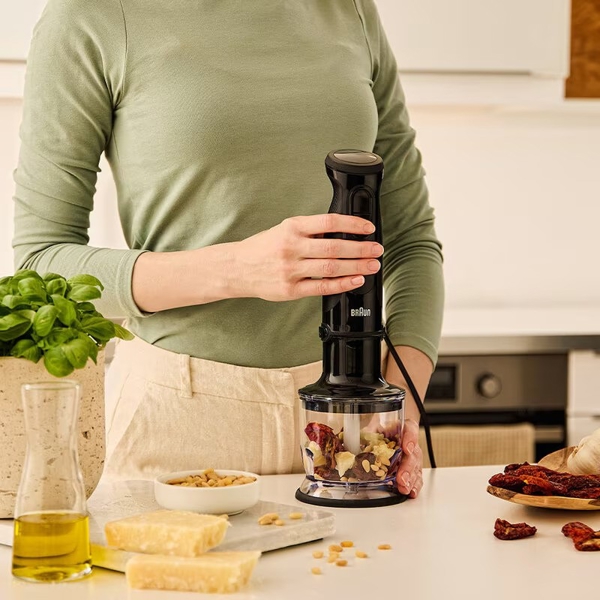 ხელის ბლენდერი Braun MQ30201MBK MultiQuick 3, 900W, 600ML, Hand Blender, Black