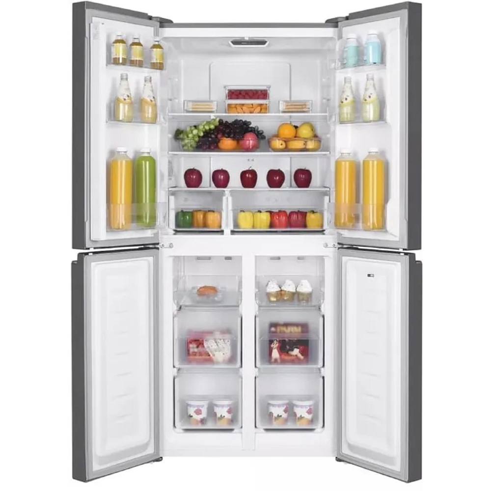 Refrigerator Hoffmann NFFD-180IX, 401L, A+, No Frost, Grey