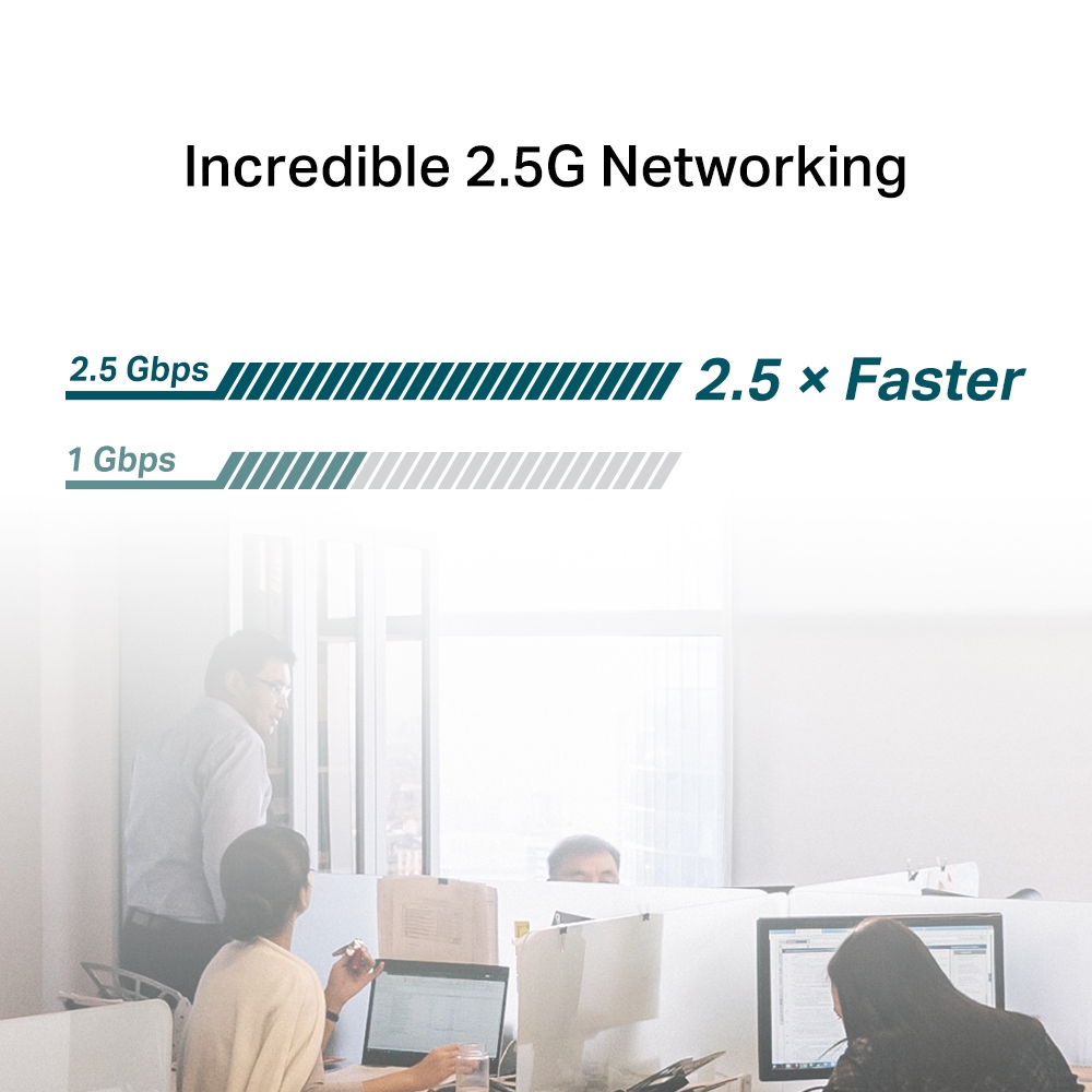 2.5 Gigabit PCIe Network Adapter TP-LINK TX201, Black