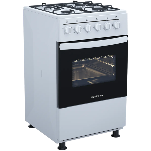 გაზქურა Hoffmann FF5401GAZW, 4 Gas, Gas Cooker, White