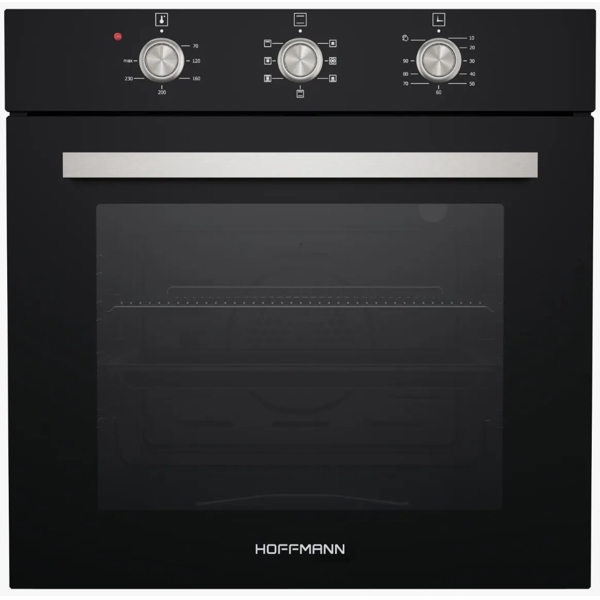 ჩასაშენებელი ელექტრო ღუმელი HOffmann Nero-111, 3000W, 65L, Built-In Electric Oven, Black