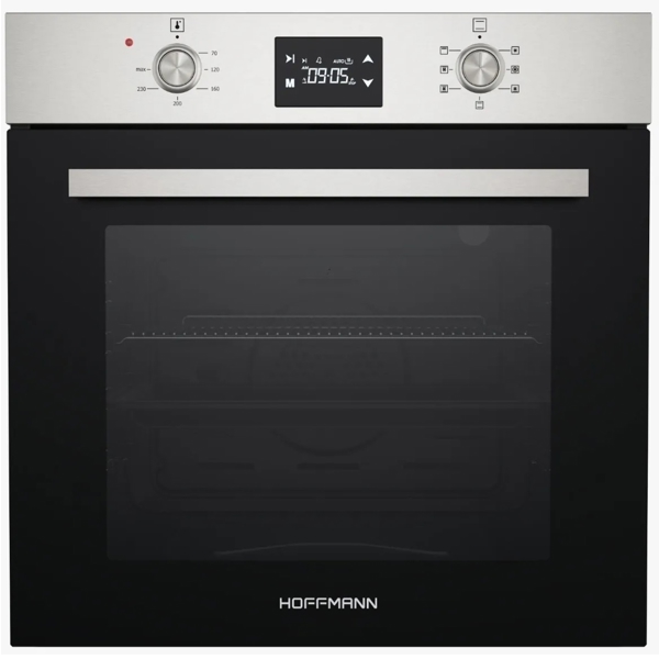 ჩასაშენებელი ელექტრო ღუმელი HOffmann CHANTE-331, 65L, Built-In Electric Oven, Black/Silver