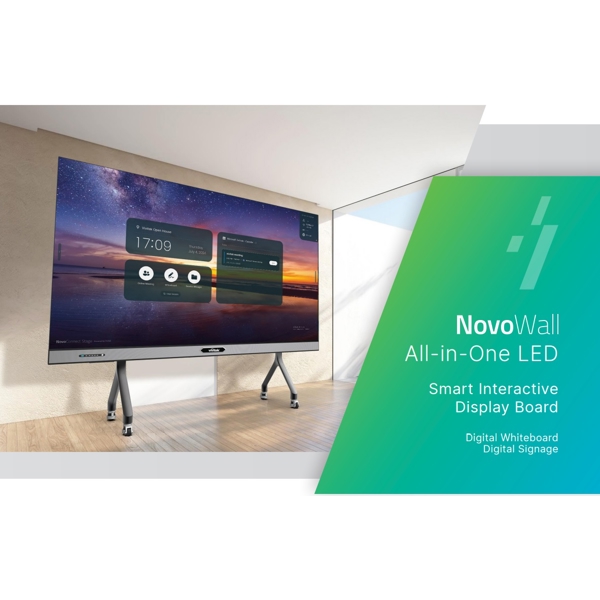 ინტერაქტიული ეკრანი, სმარტ ეკრანი Vivitek EA135H NovoWall All-in-One LED, 135", RAM 16GB, 256GB, W11, Smart Board, Black